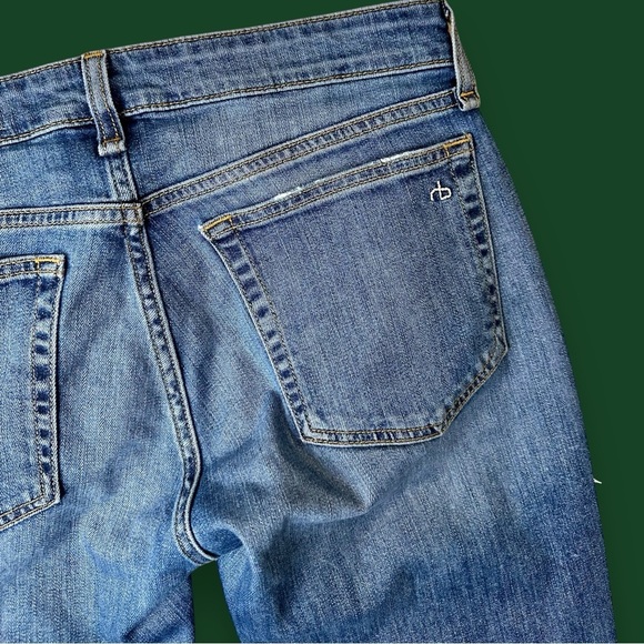 Rag & Bone ‘Dre’ Low-Rise Slim Boyfriend Ankle Jeans in “Julienne” Wash Size 26 - Picture 14 of 16